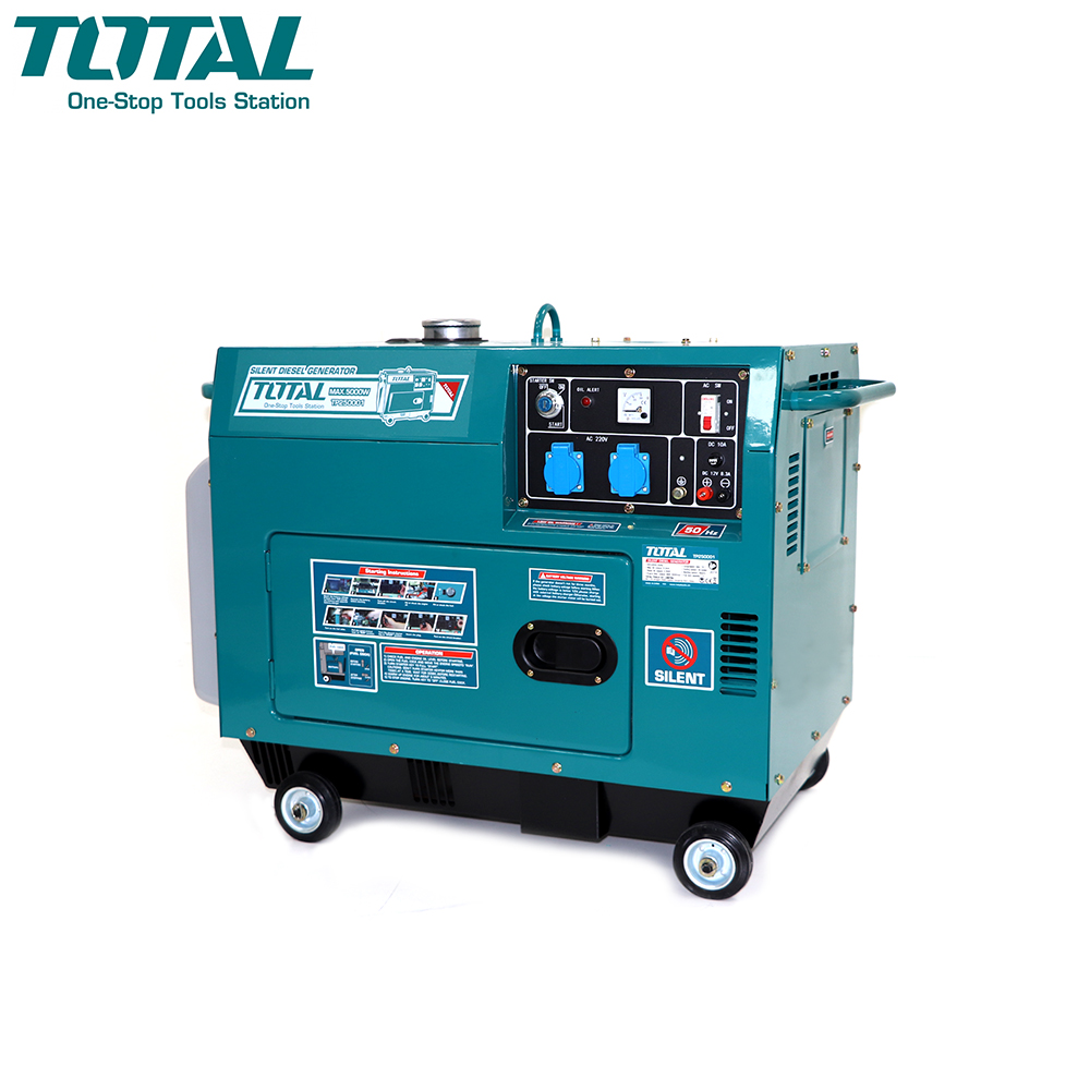 TOTAL SILENT DIESEL GENERATOR 5000W 6.2 KVA SINGLE PHASE TP250001 TOTAL ΗΛΕΚΤΡΟΓΕΝΝΗΤΡΙΑ ΠΕΤΡΕΛΑΙΟΥ ΜΟΝΟΦΑΣΙΚΗ ΚΛΕΙΣΤΟΥ ΤΥΠΟΥ 5000W TP250001